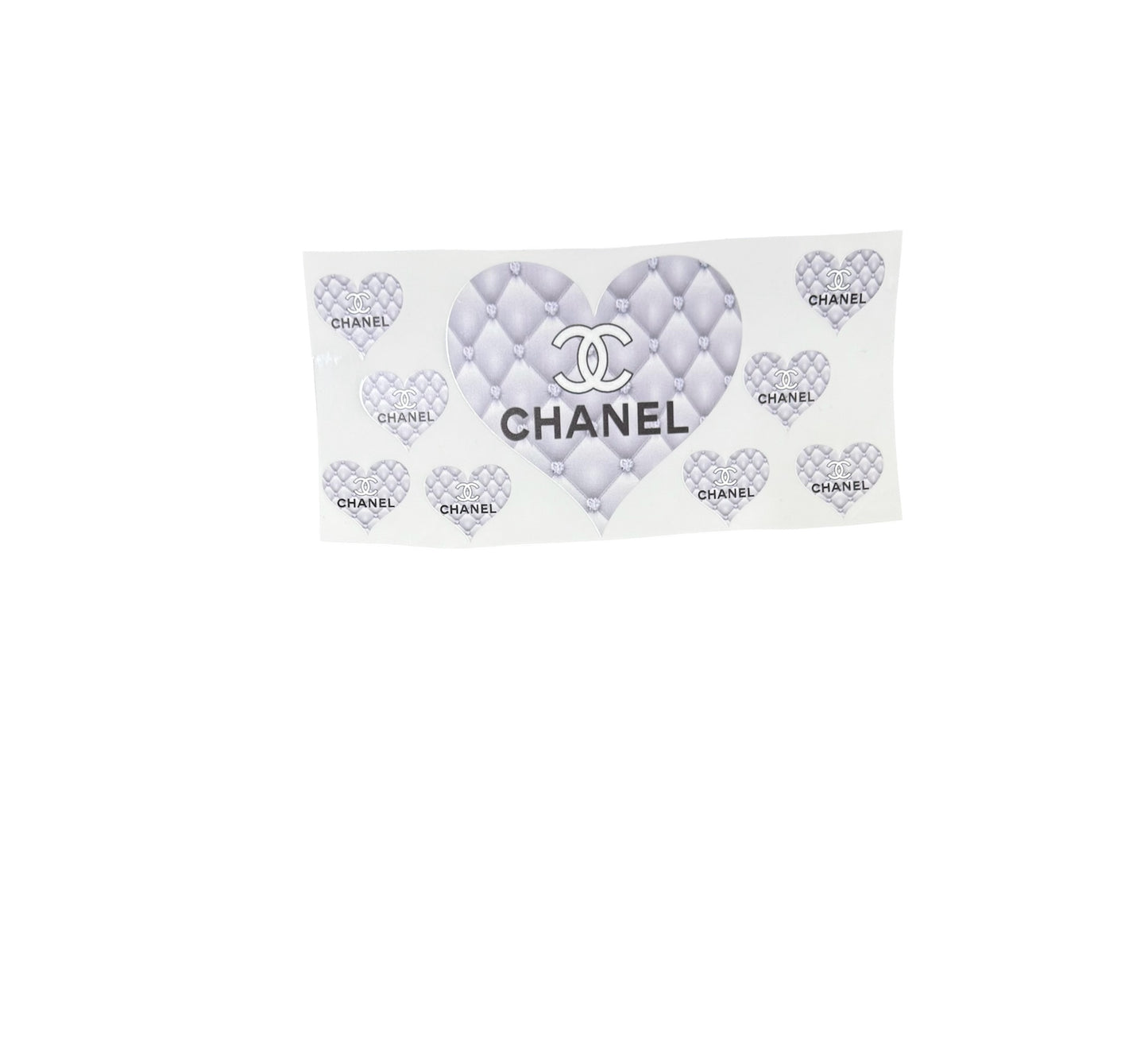 Chanel Grey Heart Diamonds UV Cup Transfer