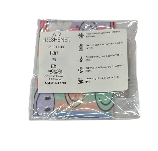 Colorful smiley face Air Freshener with spray bottle scent