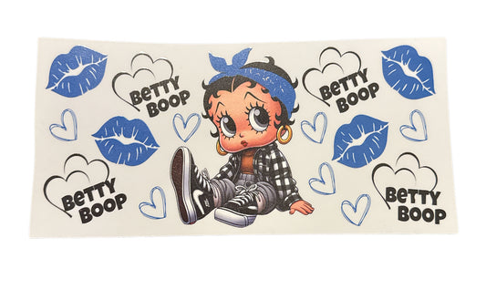Betty boop blue Cup Transfer