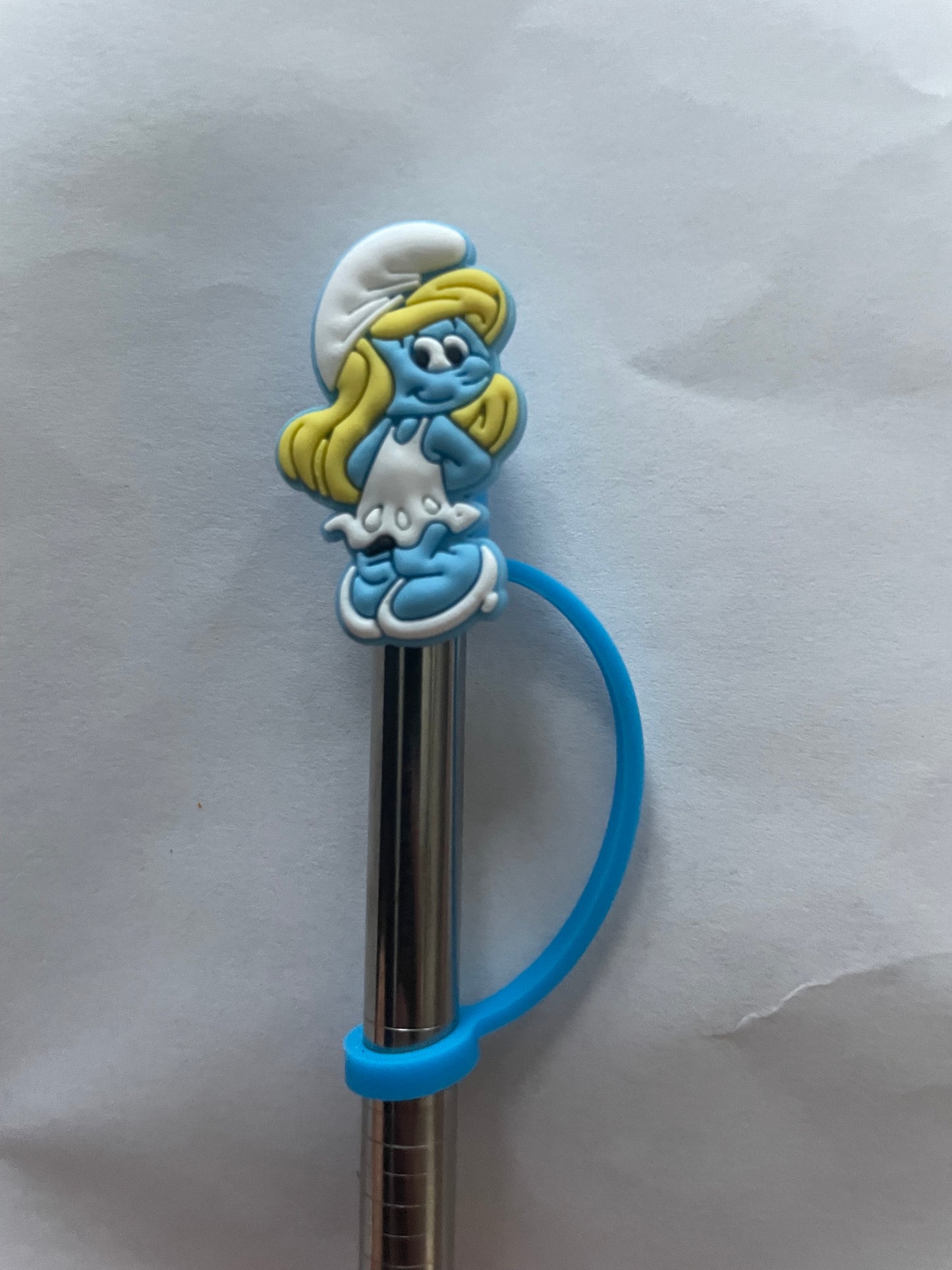 Smurf girl Straw Topper