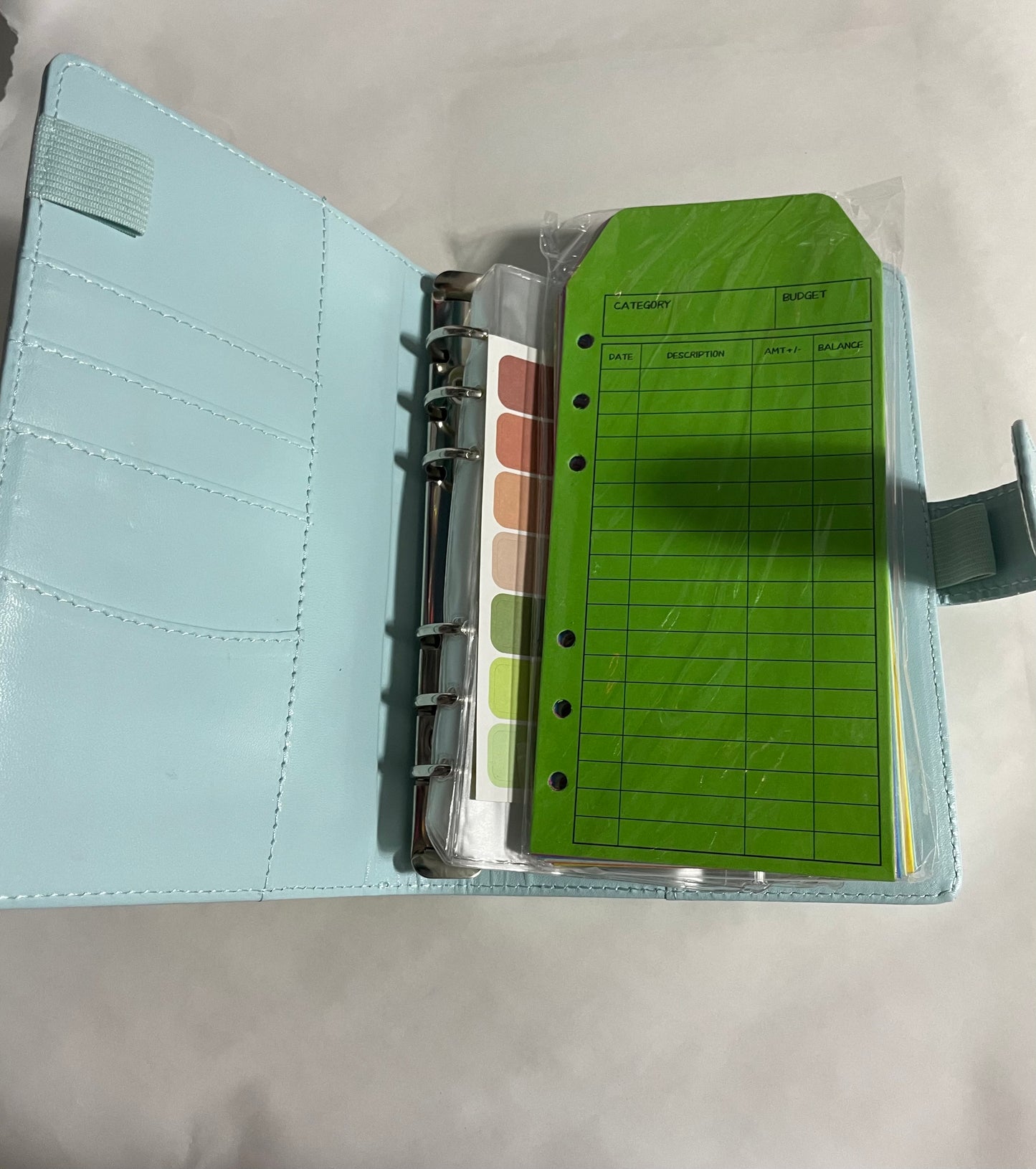 Blue Daisy Budget Binder With Pen