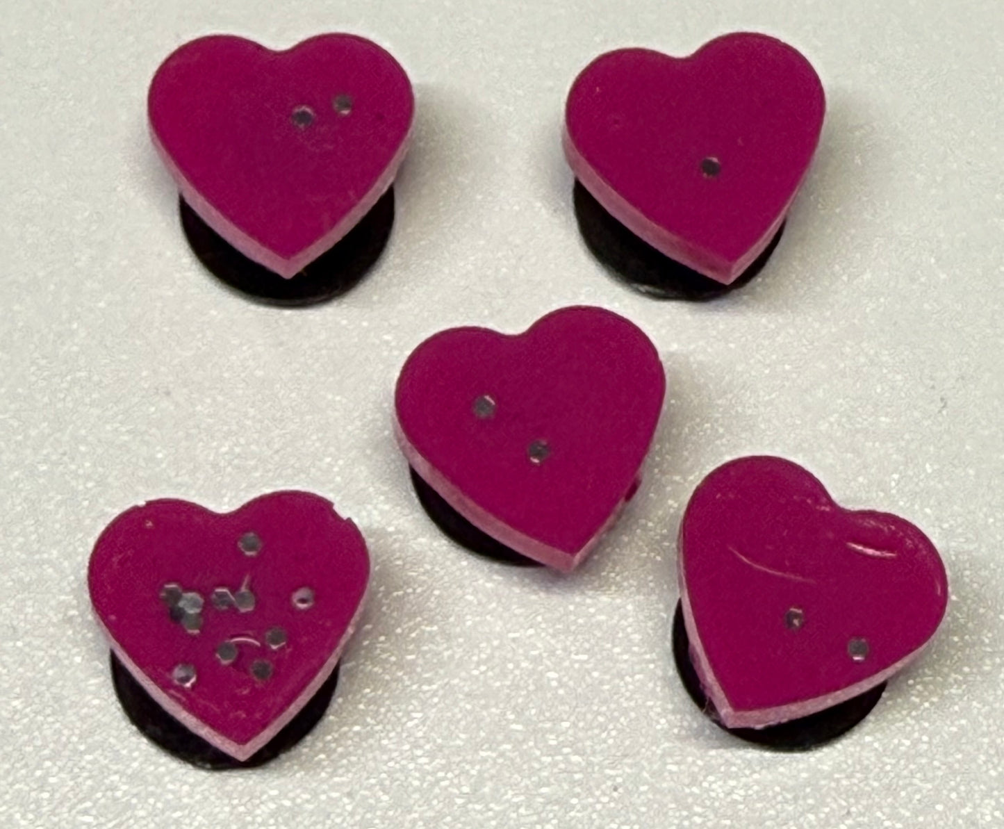 Heart/sparkle 5 pack Shoe Charm