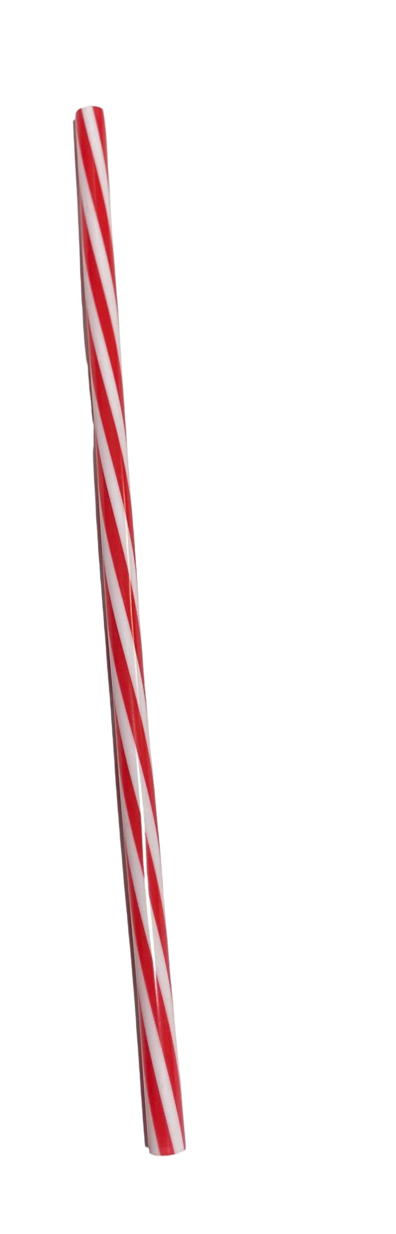 Candy Cane Swirl Reusable Plastic Straw