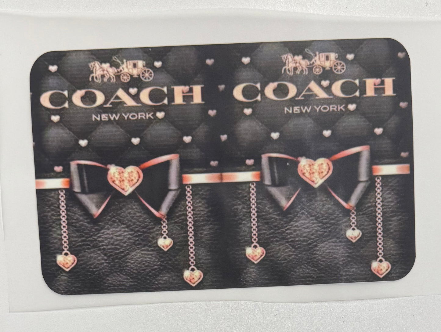 Coach New York Black Purse  DTF Heat Transfer