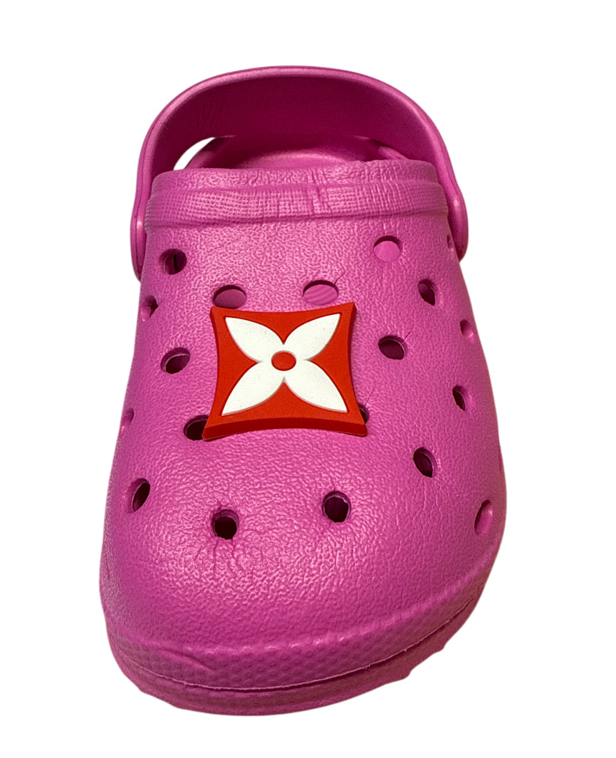 Red lv square Shoe Charm