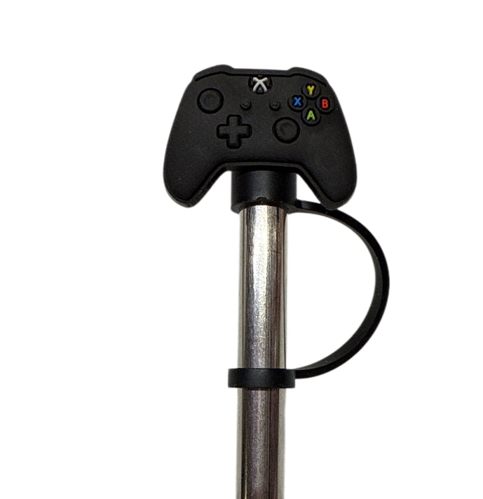Black Xbox remote Straw Topper