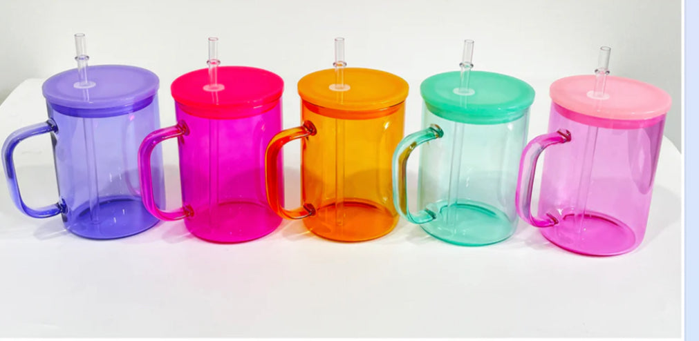 glass handle cup