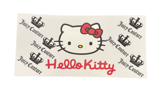 Juicy hello kitty head crown Cup Transfer