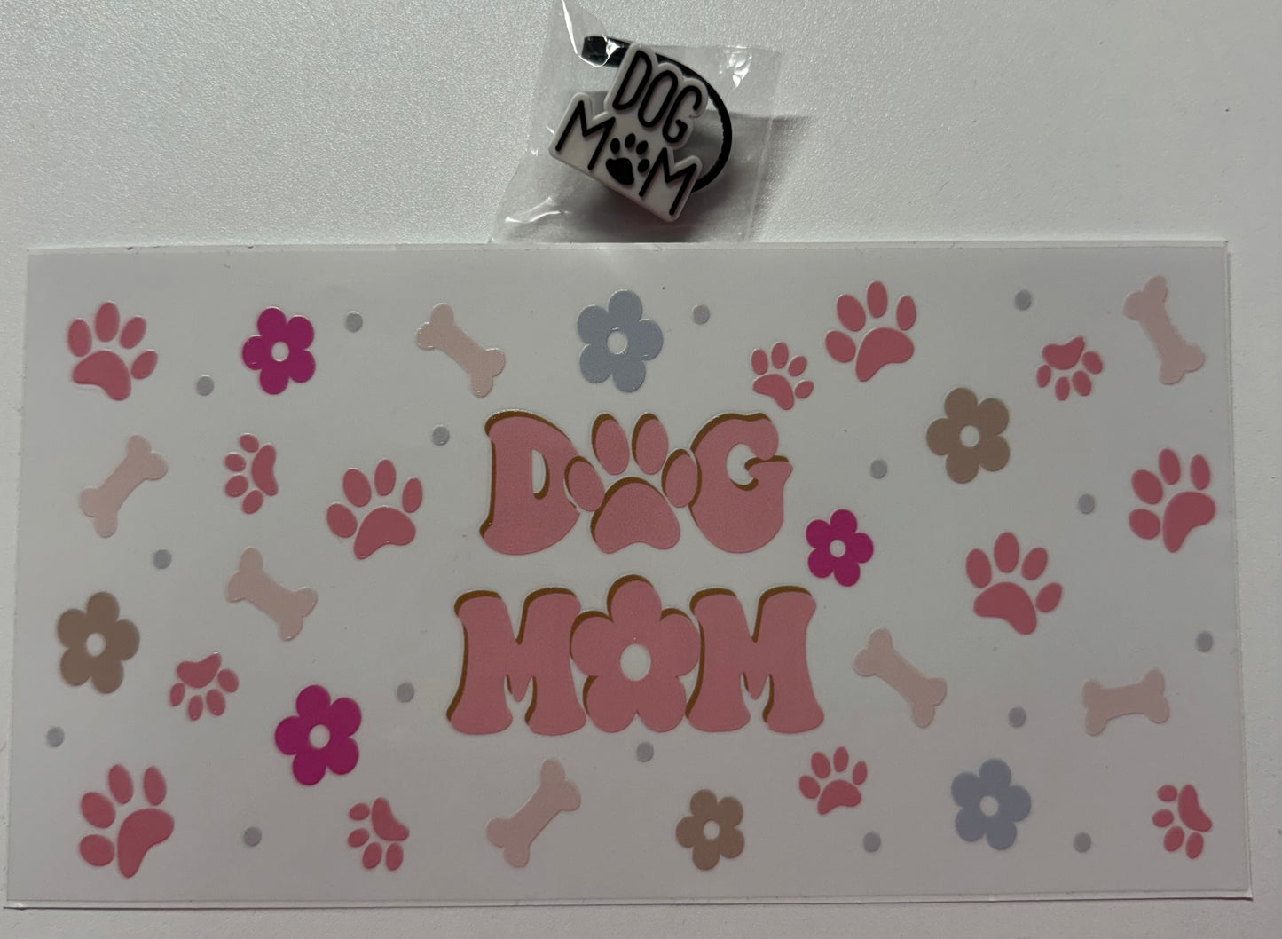 Dog mom Cup Transfer & Straw topper