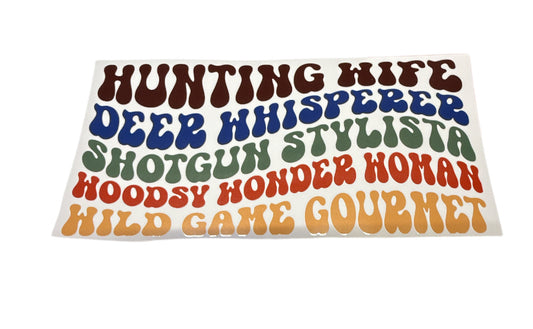 Hunting wife colors Cup Transfer