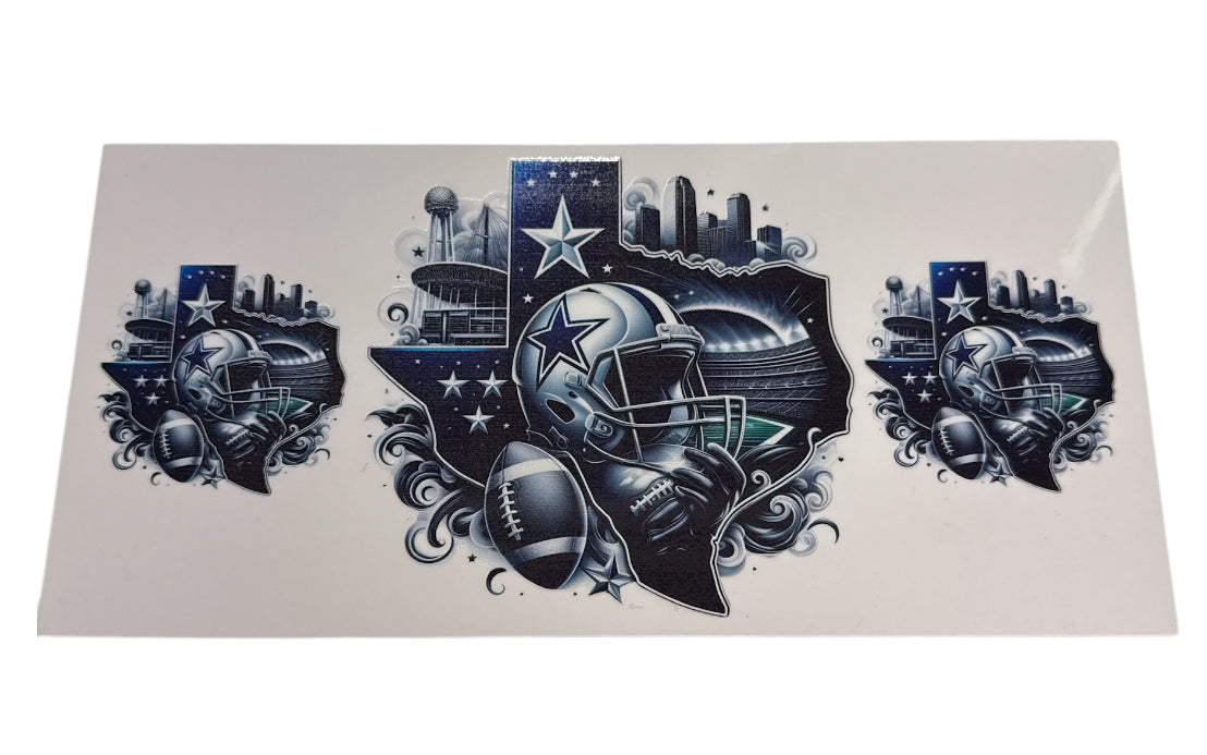 Dallas Cowboys 3 helmet Cup Transfer