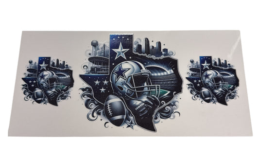 Dallas Cowboys 3 helmet Cup Transfer
