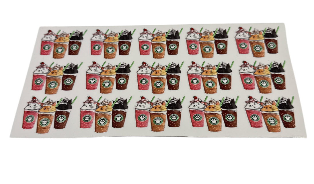 Cats coffee Cup Transfer