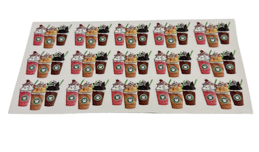 Cats coffee Cup Transfer