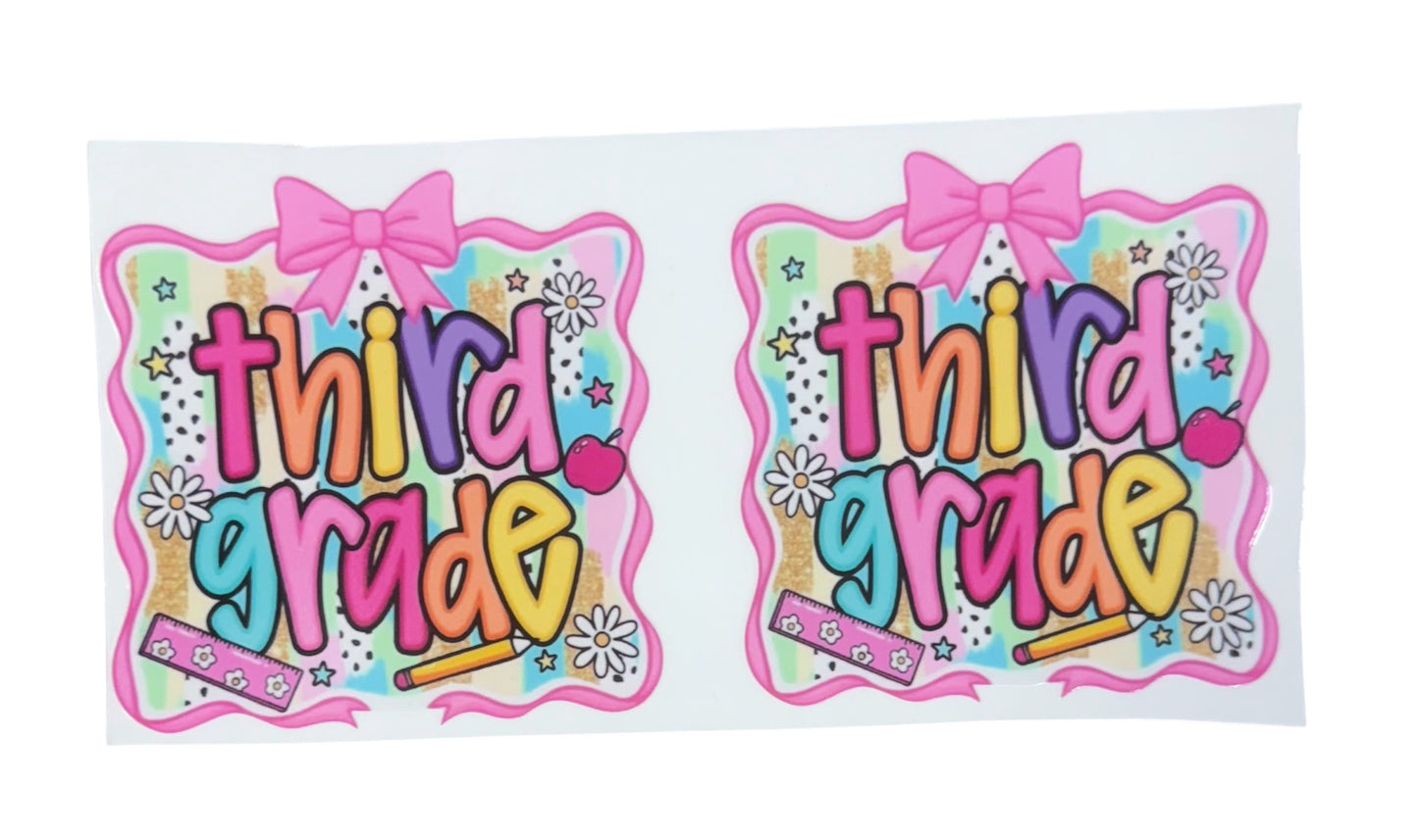 Students Grade Pink Bow 2x UV Cup Transfer