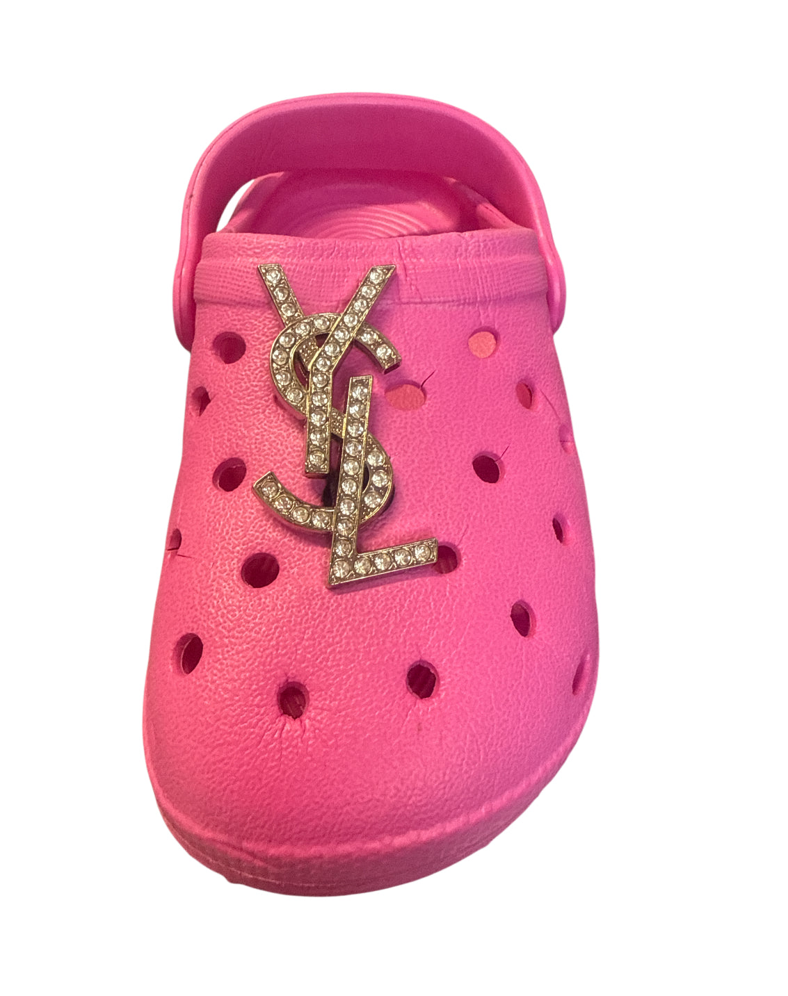 Ysl silver diamond metal Shoe Charm