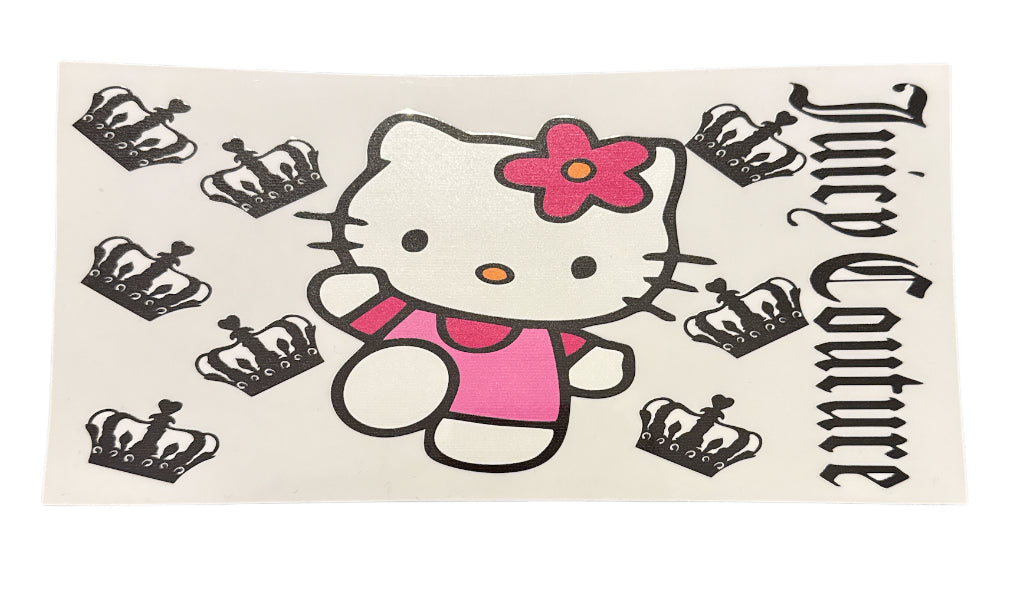 Juicy hello kitty black crown Cup Transfer