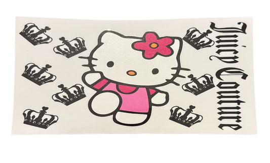Juicy hello kitty black crown Cup Transfer