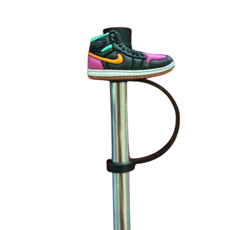 Pink orange Sneaker Straw Topper