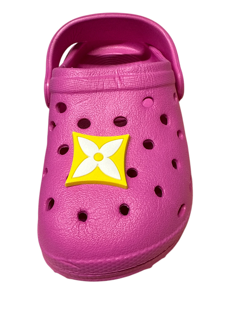 Lv yellow square Shoe Charm