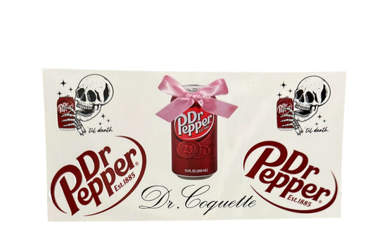 Dr Pepper can with bow Cup Transfer