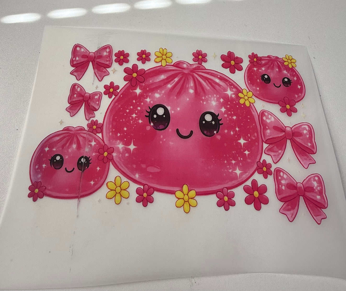 Squishy pink DTF transfers