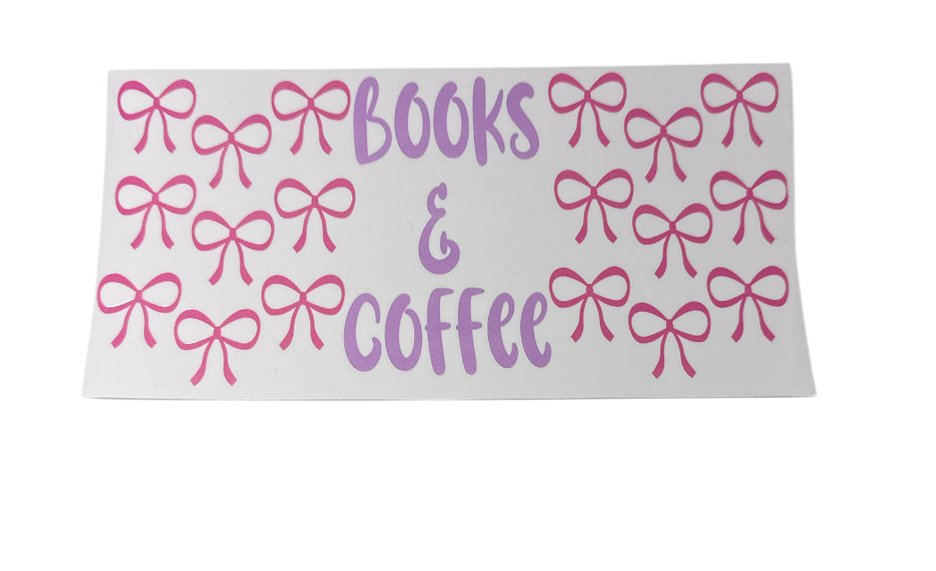 Books & coffee bows Cup Transfer