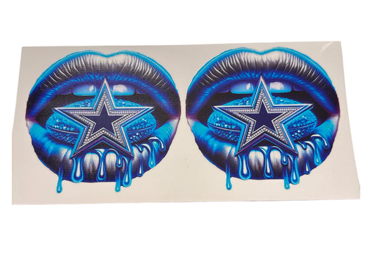 Double Dallas cowboy lips Cup Transfer