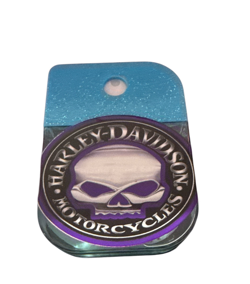 Harley Davidson circle Blue glitter ocean breeze hand sanitizer