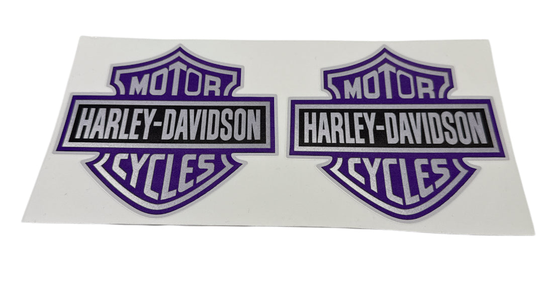 Harley davidson black gray purple Cup Transfer