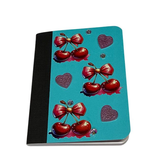 Cherry heart charm small Notebook