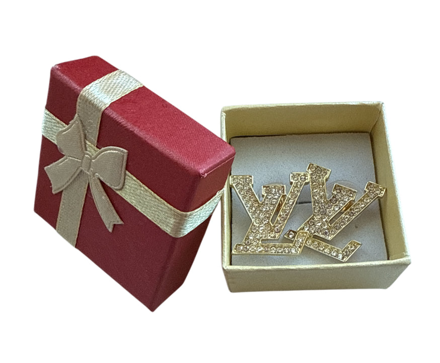 Lv 2 cm dupe earrings gold # 2