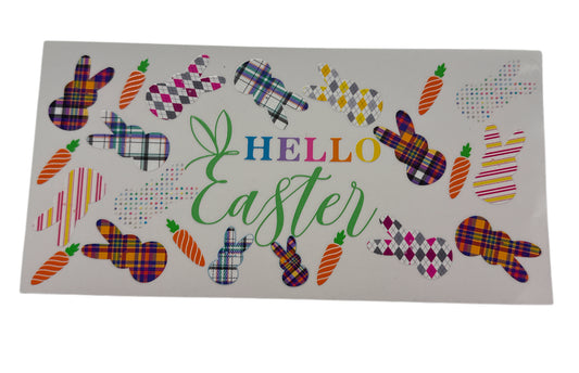 Hello Easter colorful peeps Cup Transfer