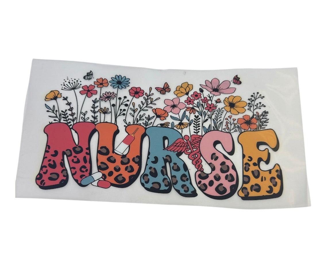 Nurse flowers DTF transfers