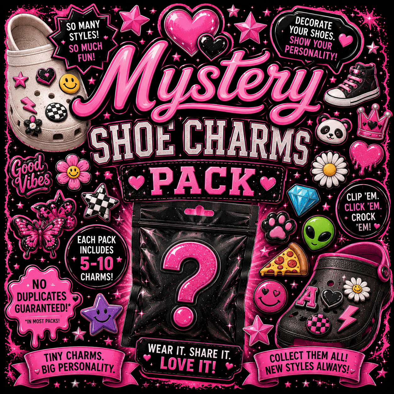 Mystery Shoe Charms Pack