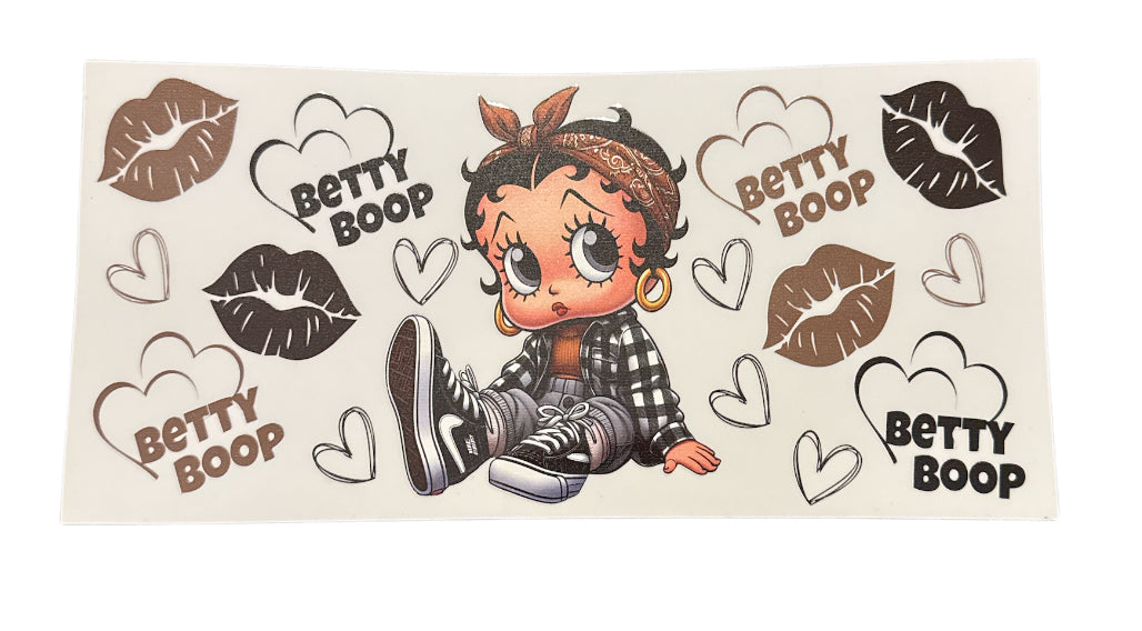 Betty boop brown Cup Transfer