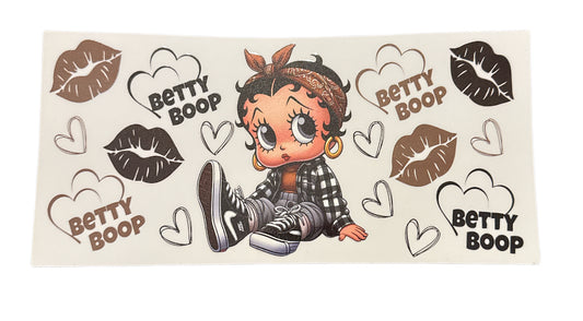 Betty boop brown Cup Transfer