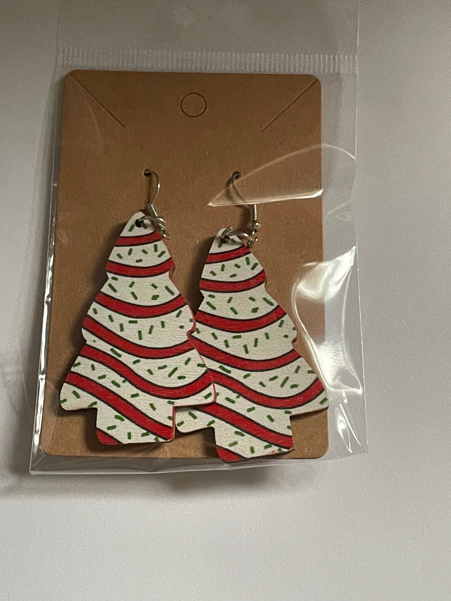 Cake Christmas Tree Earrings