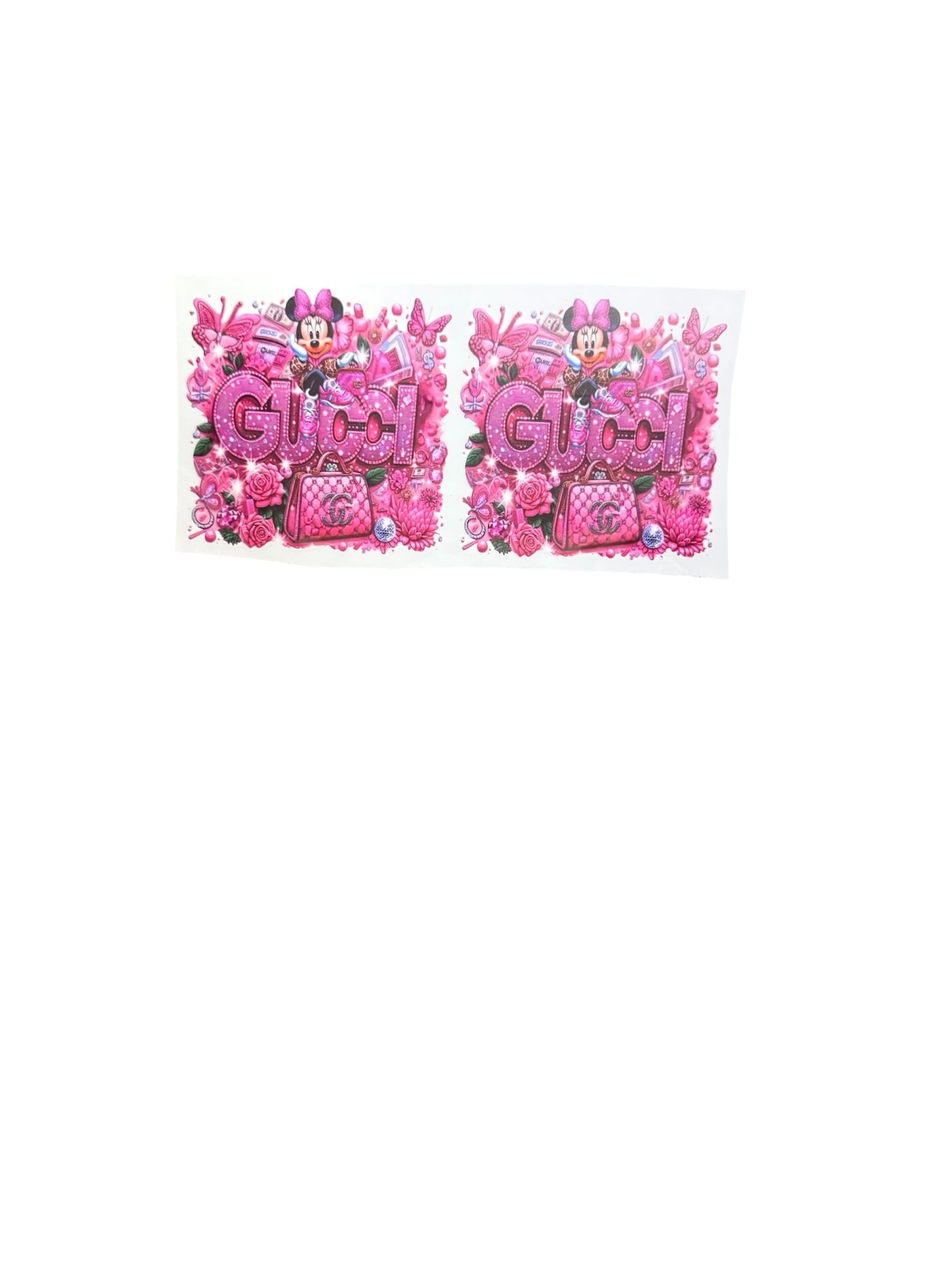 Gucci Pink Minnie Mouse Bag 2x UV Cup Transfer