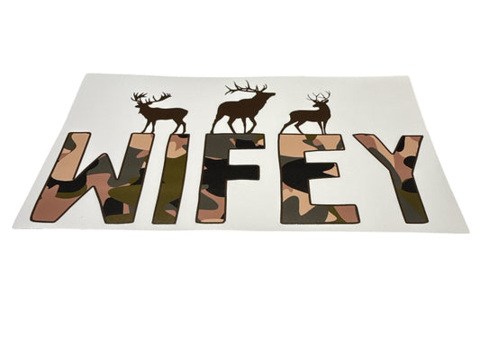 Wifey 3 deer Cup Transfer