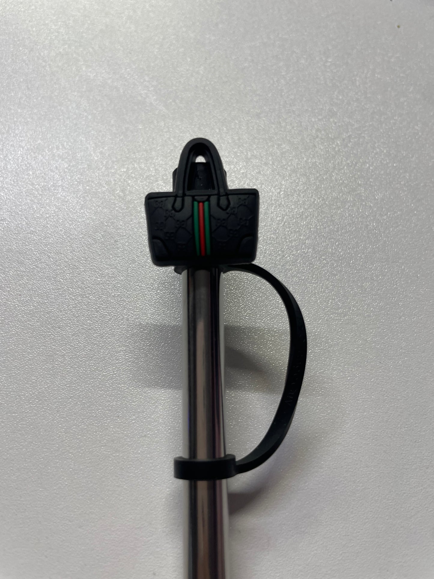 Black Gucci purse Straw Topper