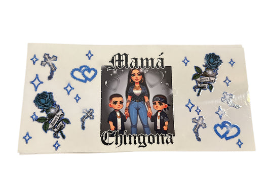 Mama blue Chingona Cup Transfer