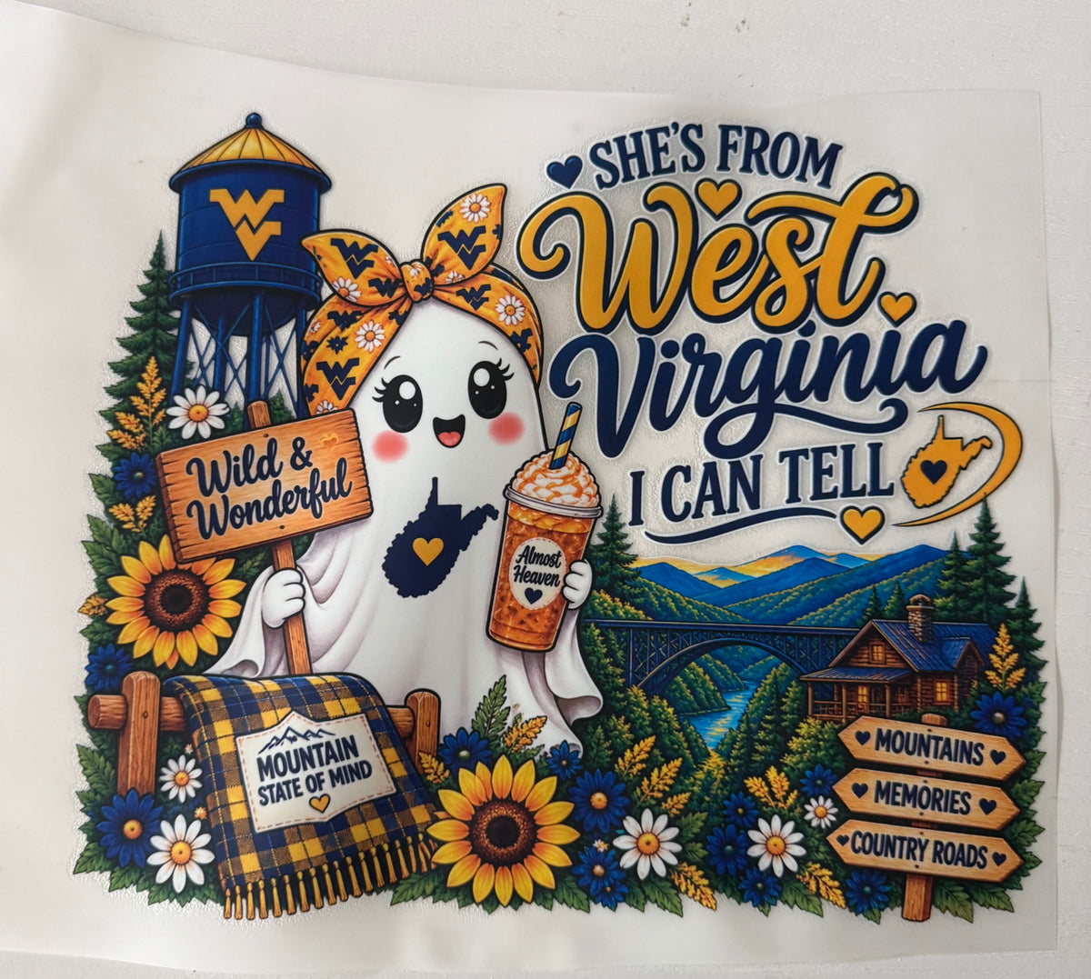 Wv ghost DTF transfers