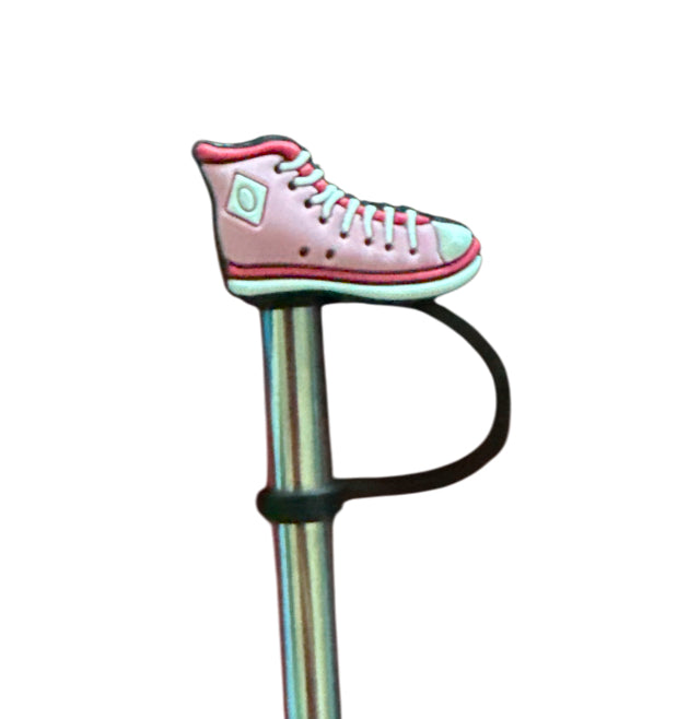 Pink converse Straw Topper