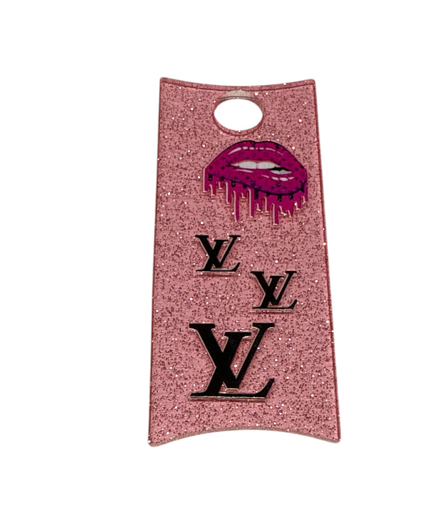 Lv lv pink Tumbler glitter plate cover