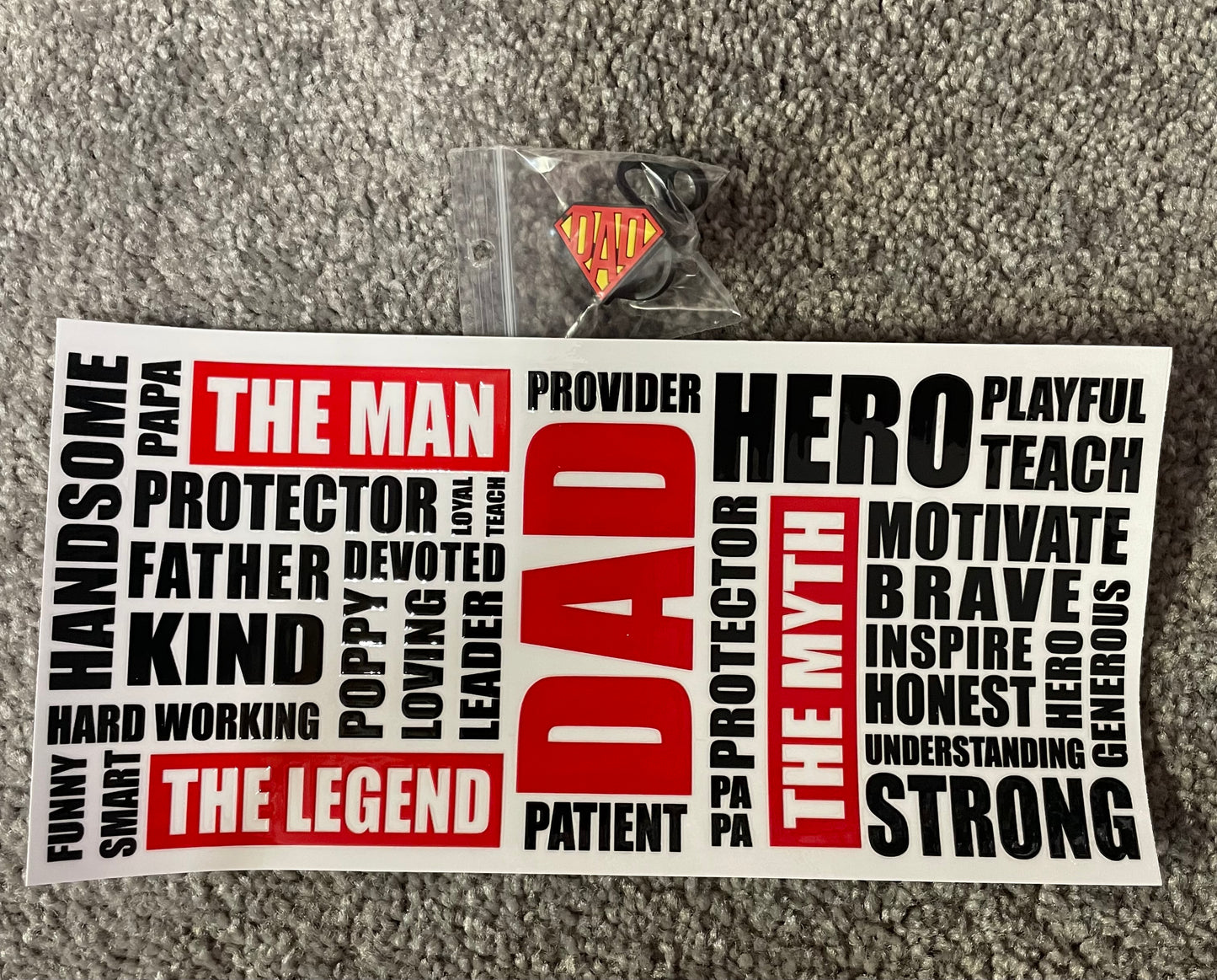 Dad Cup Transfer & Straw topper