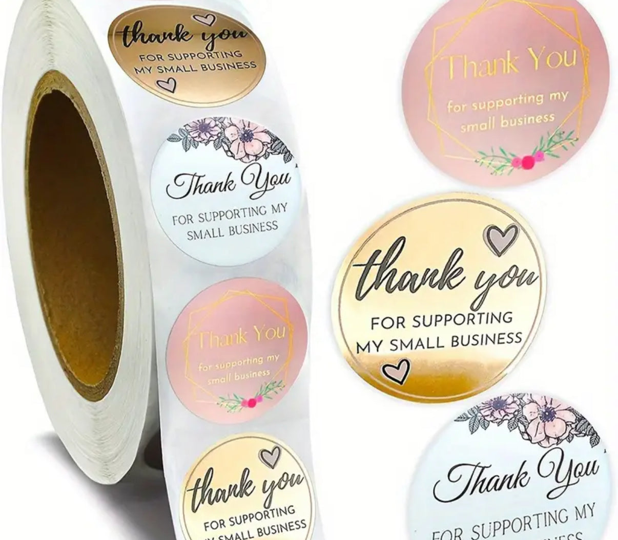 500 pcs Thank You Stickers