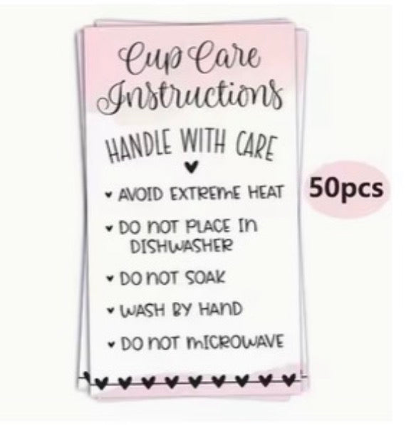Tumbler Care Instructions