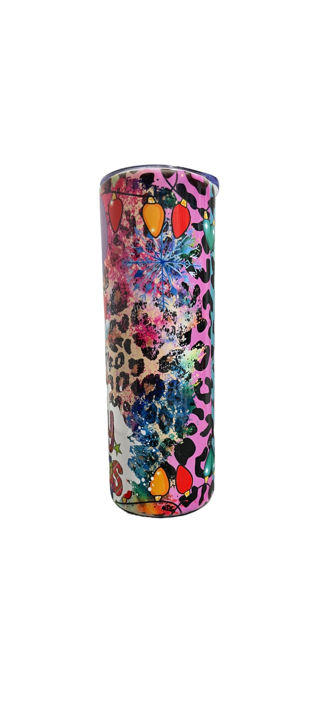 Colorful Christmas Stitch Tumbler