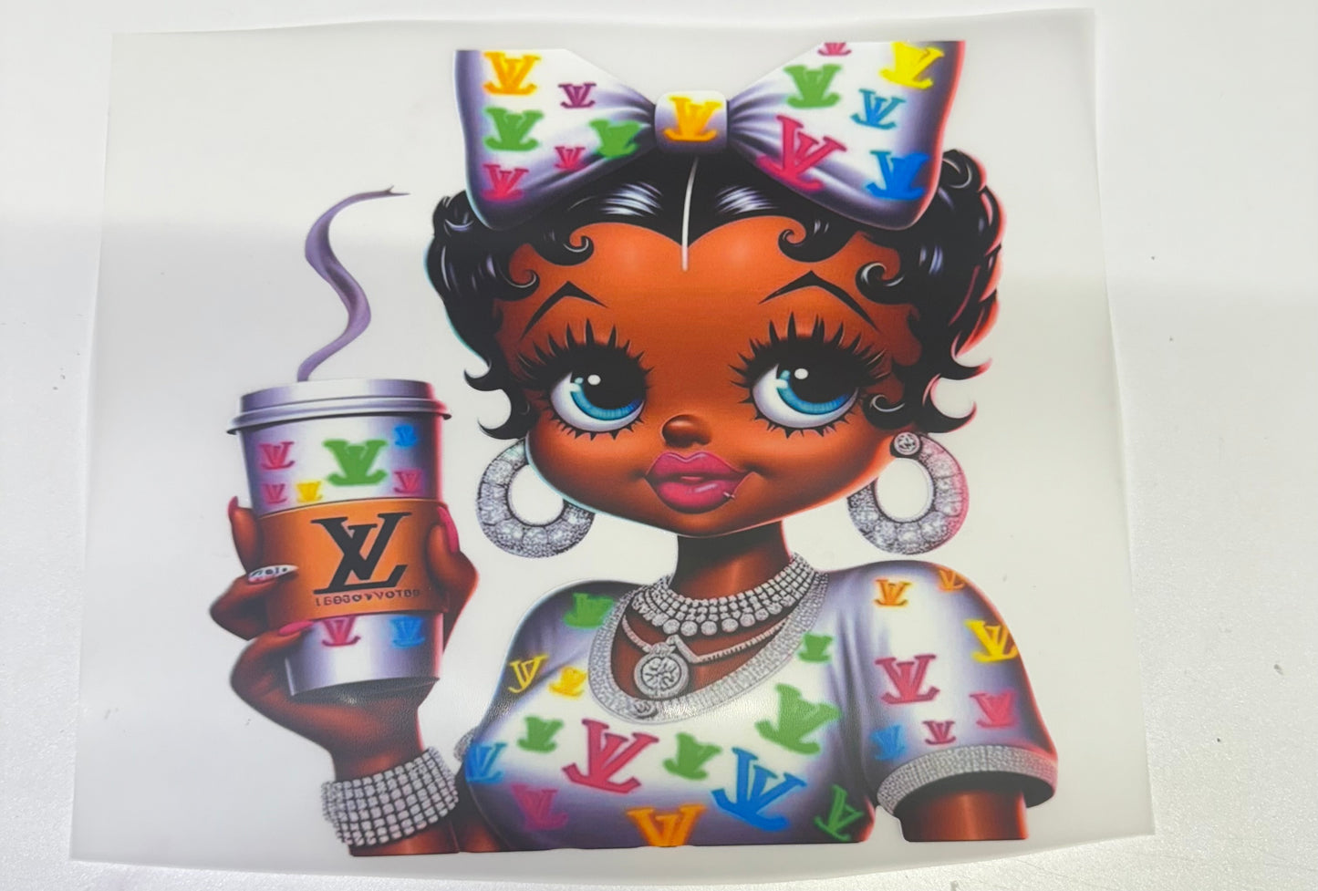 Betty Boop Colorful LV DTF Heat Transfer